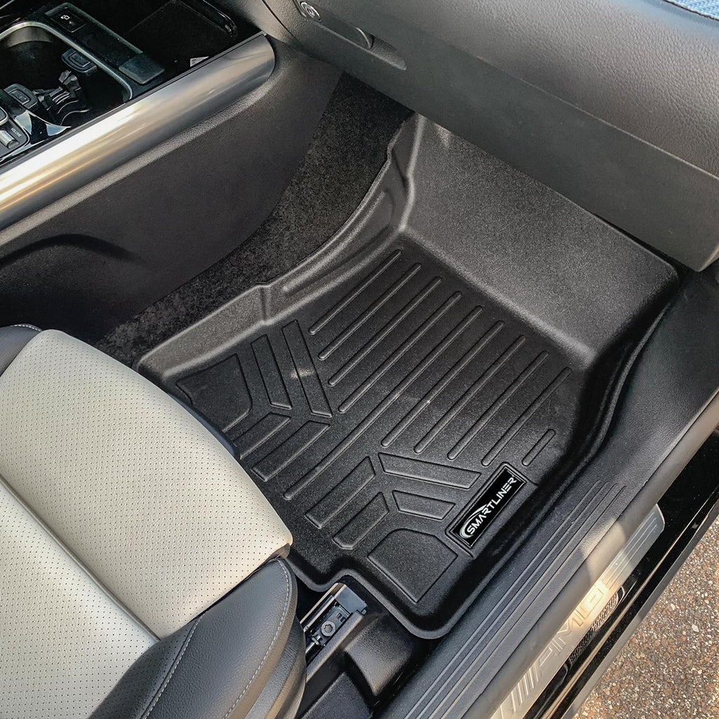 SMARTLINER Custom Fit 2 Row Black Floor Mat Liner & Cargo Liner Set Compatible With 2021 Mercedes-Benz GLA-Class (SA0533/B0533/D0533)