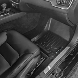 SMARTLINER All Weather Protection Custom Fit Black 2 Row Floor Mat Liner Set Compatible With 2019-2023 Volvo S60 (SA0661/B0661-R)