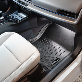 SMARTLINER Custom Fit All Weather Protection Black 2 Row Floor Liners & Cargo Liner behind the 2nd Row Seats Compatible With 2023-2025 Toyota Prius Prime (SA0700/B0723/D0723)