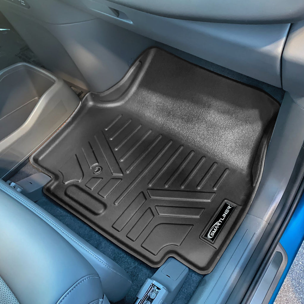 SMARTLINER All Weather Custom Fit Black 3 Rows and Cargo Liner Behind the 3rd Row Set Compatible With 2024 Kia EV9 (SA0737/B0737/C0737/E0737)