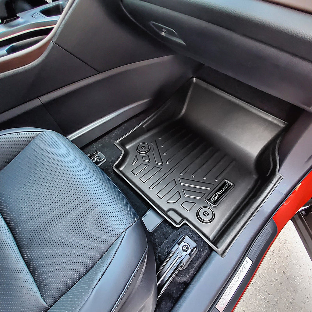 SMARTLINER Custom Fit All Weather Protection Black 2 Row Floor Liners Compatible With 2025-2026 Toyota Crown Signia (SA0694/B0694-N1)