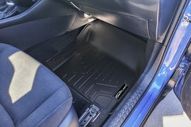 SMARTLINER Custom Fit Floor Mats 2 Row Liner Set Black Compatible With 2018-2021 Toyota C-HR (SA0314/B0314)