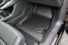 SMARTLINER Custom Fit All Weather Protection Black 2 Row Floor Liners & Cargo Liner behind the 2nd Row Seats Compatible With 2022-2024 Audi Q4 e-tron (SA0650/B0650/D0650)