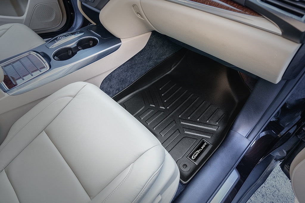 SMARTLINER Custom Fit All Weather Protection Black 1st Row Liners Compatible With 2014-2020 Acura MDX (SA0158)
