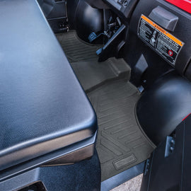 SMARTLINER All Weather Protection Custom Fit 2 Row Rugged Rubber Floor Liner Set Compatible With 2019-2024 Kawasaki Mule PRO (UA0128/UB0128)