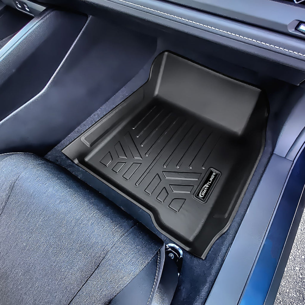 SMARTLINER Custom Fit All Weather Protection Black 2 Row Floor Liners Compatible With 2023-2025 Honda Accord (SA0692/B0692)