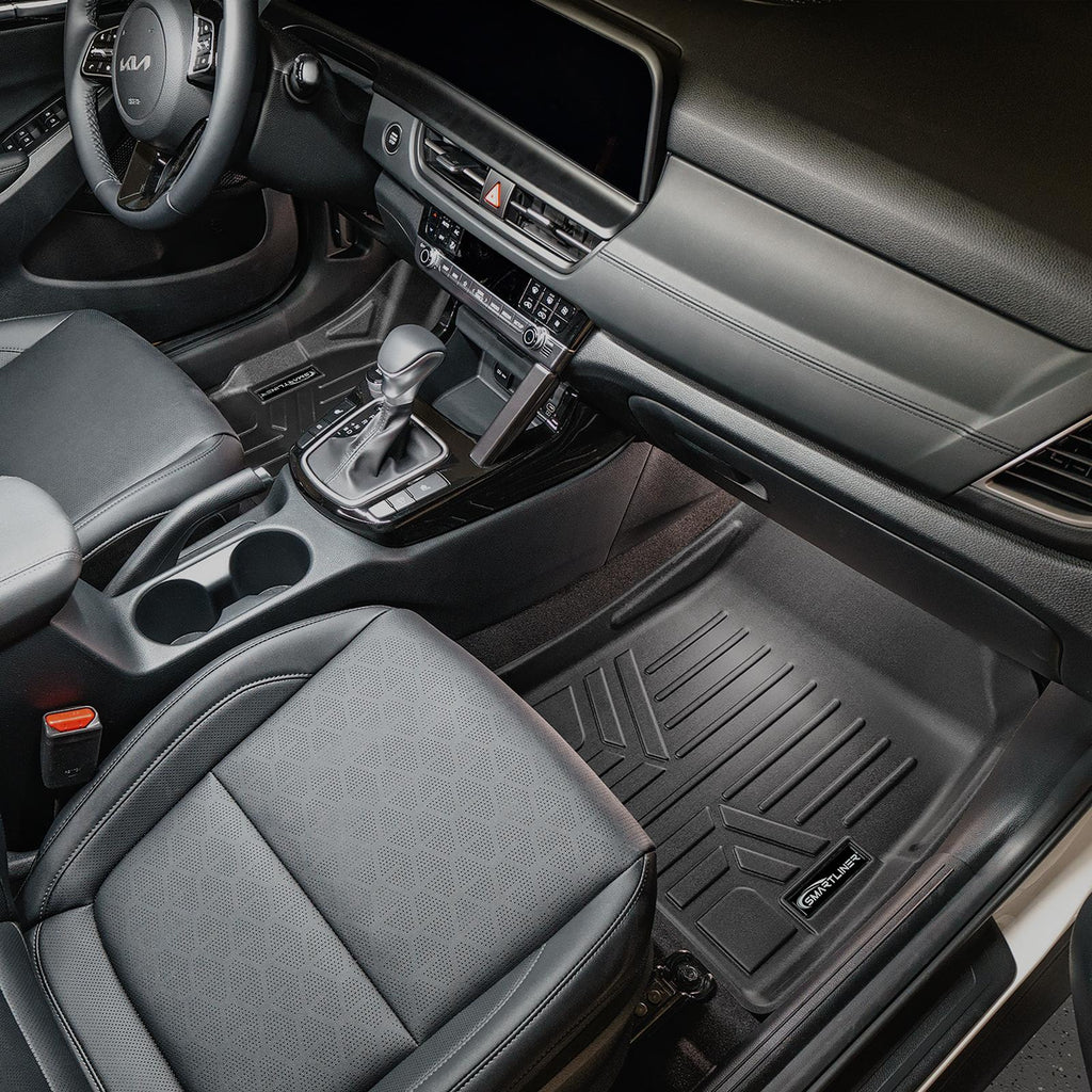 SMARTLINER Custom Fit Floor Mats & Cargo Liner Behind 2nd Row in Upper Position Compatible With 2021-2023 Kia Seltos (SA0510/B0510/D0510)