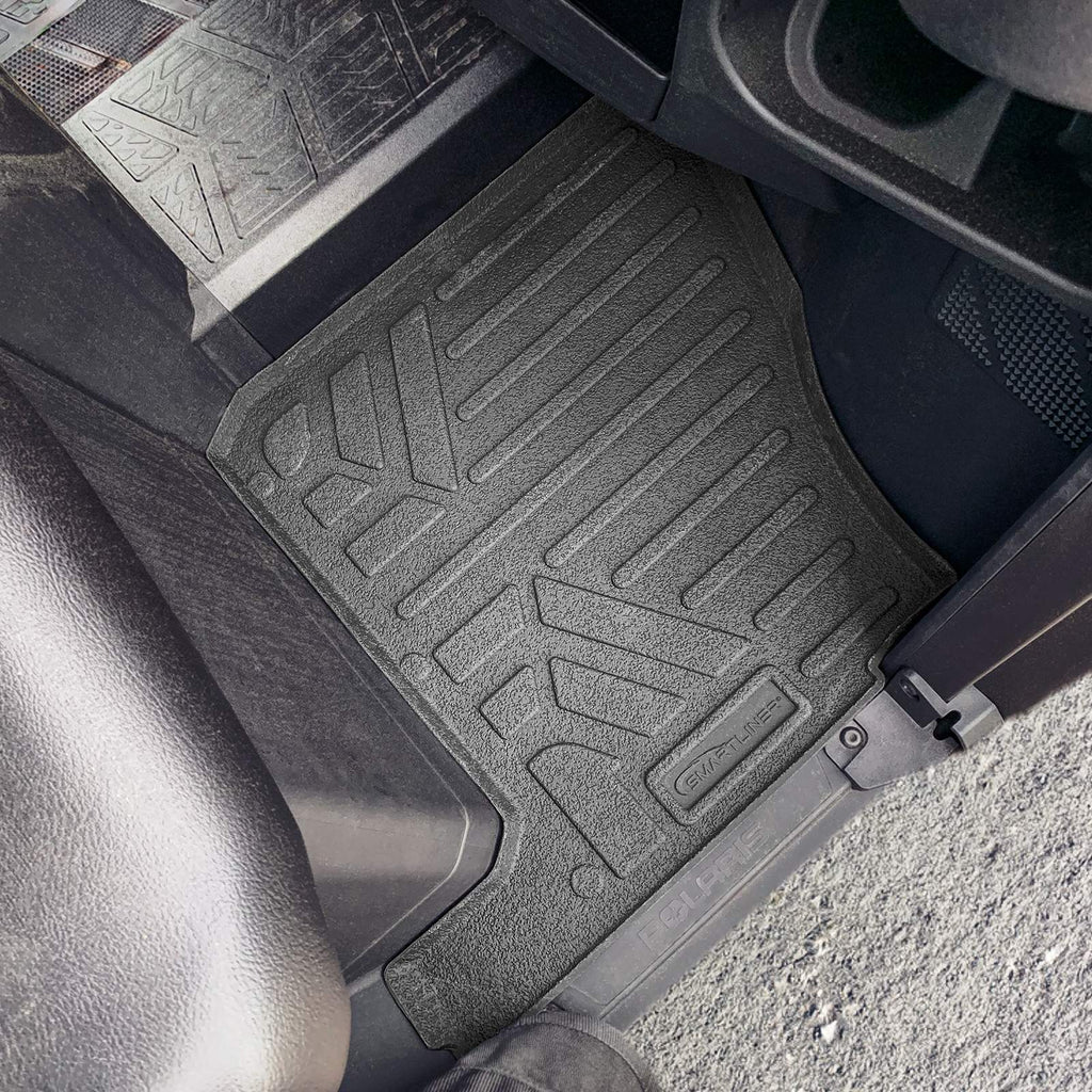 SMARTLINER Floor Mats and Cargo Liner Behind 2nd Row Black Compatible With 2019-2021 Polaris Ranger Crew 1000 (UA0102/UB0102/UK0102)