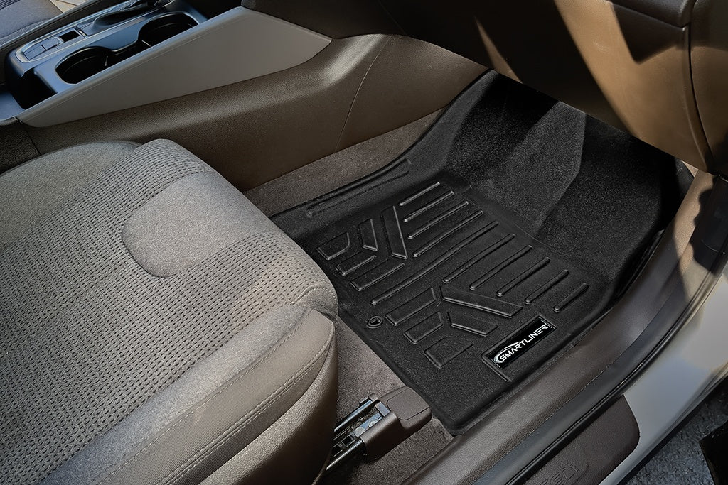 SMARTLINER Custom Fit All Weather Protection Black 2 Row Floor Liners & Cargo Liner behind the 2nd Row Seats Compatible With 2019-2020 Hyundai Santa Fe (SA0411/B0411/D0411)