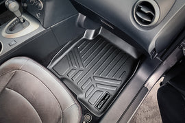 SMARTLINER Custom Fit Floor Mats 2 Row Liner Set Black Compatible With 2008-2013 Nissan Rogue / 2014-2015 Rogue Select (SA0050/B0050)