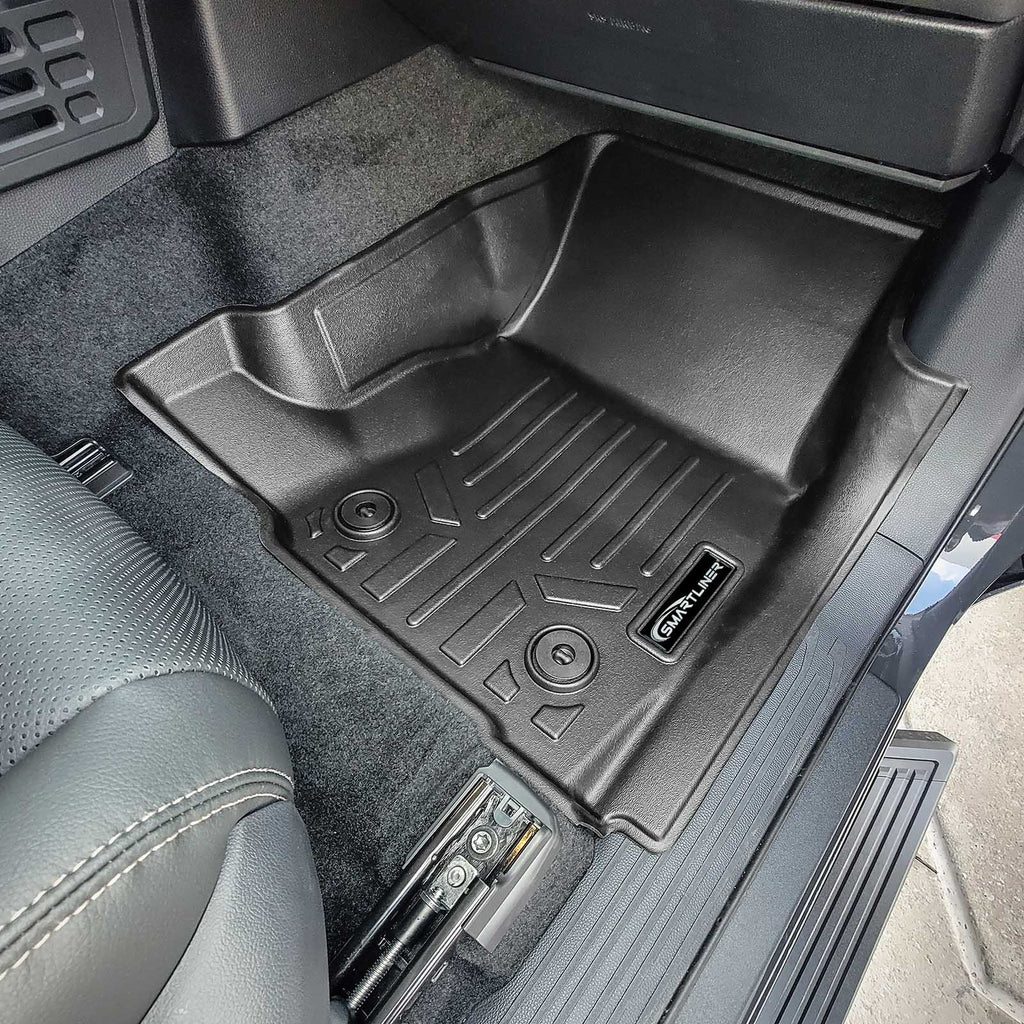 SMARTLINER Custom Fit All Weather Protection Black 2 Row Floor Liners & Rubber Truck Bed Mats Compatible With 2024-2025 Toyota Tacoma (SA0743/B0743/J0743)