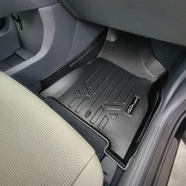 SMARTLINER Custom Fit All Weather Protection Black 3 Row Floor Liners & Cargo Liner behind the 3rd Row Seats Compatible With 2024-2025 Hyundai Santa Fe (SA0742/B0742/C0742/E0742)