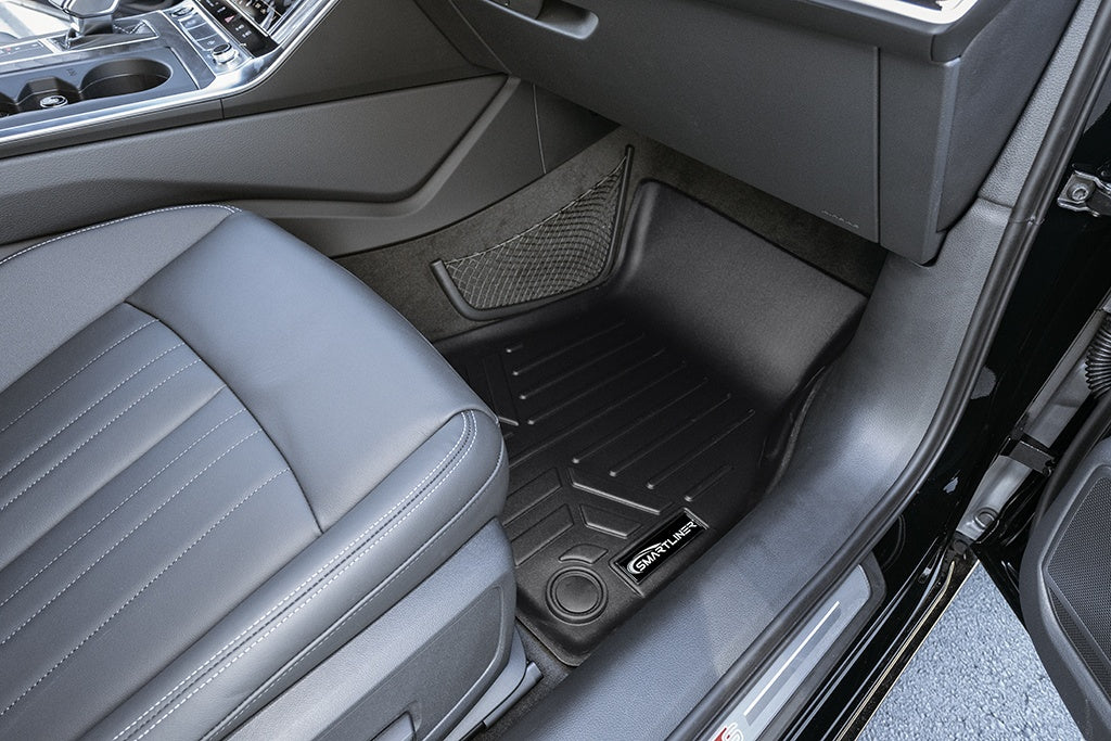 SMARTLINER Custom Fit All Weather Protection Black 1st Row Liners Compatible With 2019-2025 Audi A7/S7 (SA0557-N2)