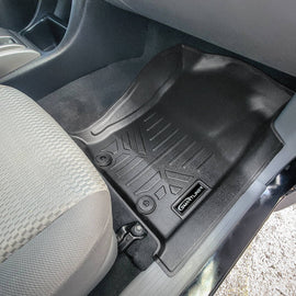 SMARTLINER Custom Fit Floor Mats 1st Row Liner Set Black Compatible With 2012-2015 Toyota Tacoma (SA0107)