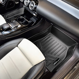 SMARTLINER Custom Fit All Weather Protection Black 2 Row Floor Mat Liner Set Compatible With 2020-2023 Mercedes-Benz CLA Class (SA0671/B0671)