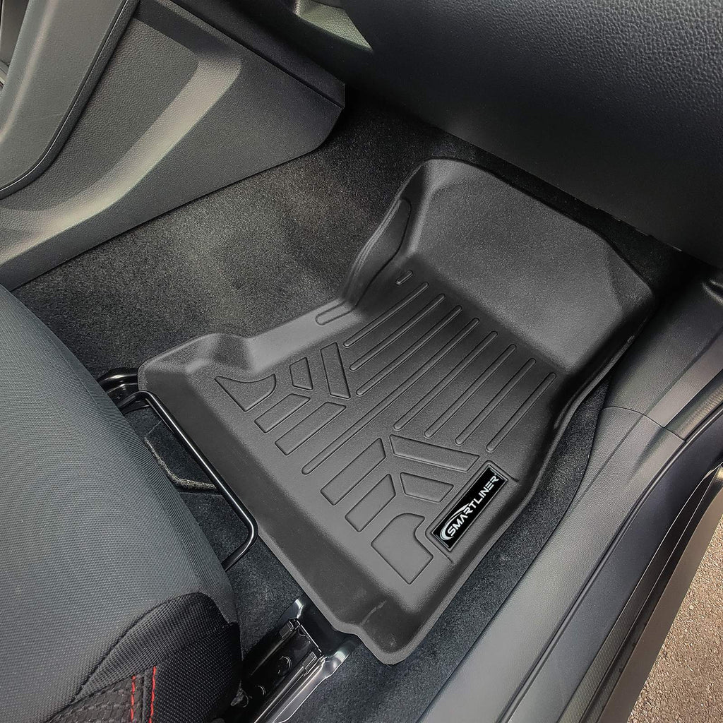 SMARTLINER All Weather Protection Custom Fit Black 2 Row Floor Mats and Cargo Liner Set Compatible With 2022-2024 Subaru WRX (SA0720/B0358/D0720)