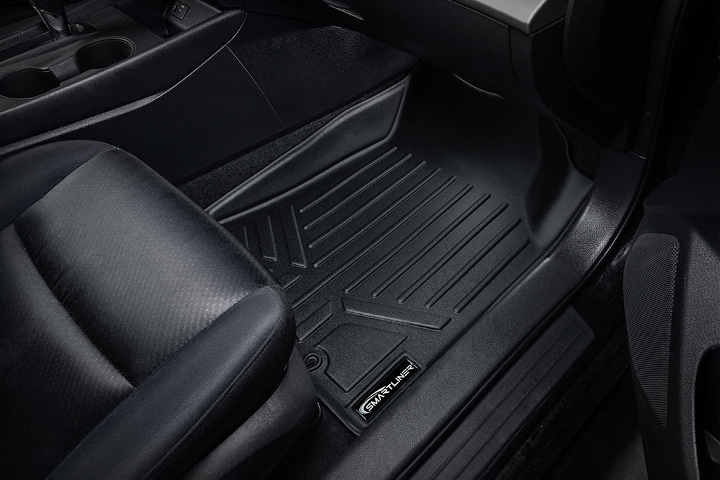 SMARTLINER Custom Fit All Weather Protection Black 2 Row Floor Liners & Cargo Liner behind the 2nd Row Seats Compatible With 2013-2018 Nissan Altima (SA0144/B0125/D0125)