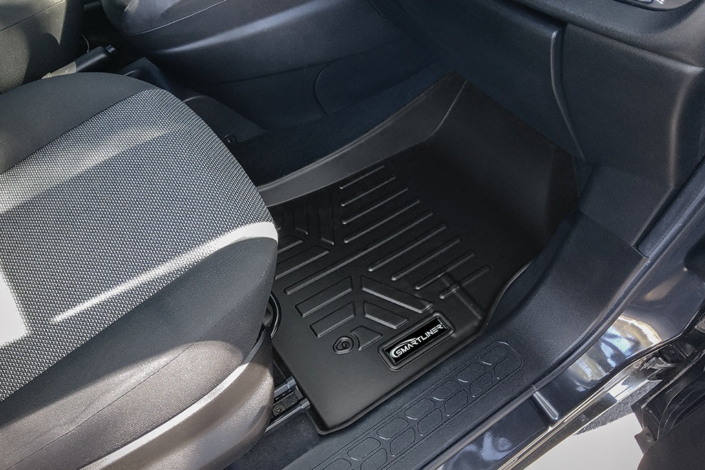 SMARTLINER Custom Fit All Weather Protection Black 1st Row Liners Compatible With 2015-2022 RAM Promaster City (SA0430)
