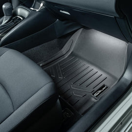 SMARTLINER Custom Fit Floor Mats 2 Row Liner Set Black Compatible With 2020-2023 Toyota Corolla Sedan (SA0424/B0462)