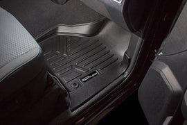 SMARTLINER Custom Floor Mats 1st Row Liner Set Black Compatible With 2012-2022 RAM Standard Cab or Quad Cab with 1st Row Dual Floor Hooks (SA0126)