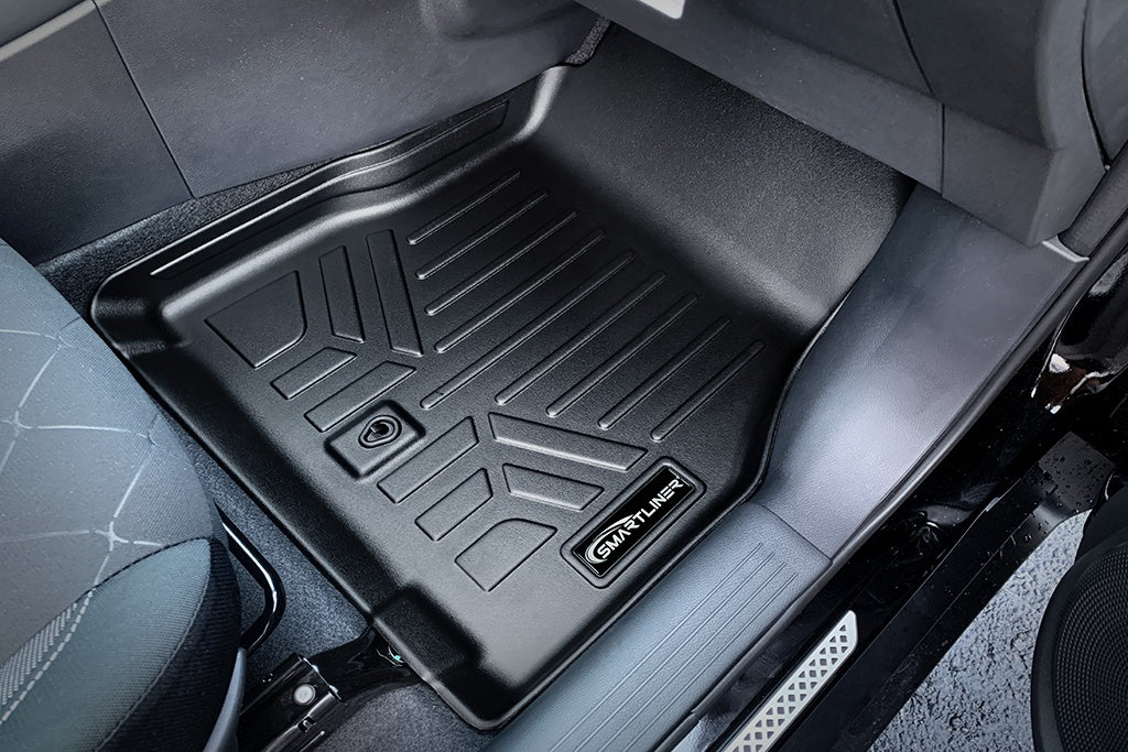 SMARTLINER Custom Fit Floor Mats 2 Rows and Cargo Liner Trunk Set Black Compatible With 2018-2023 Nissan Kicks (SA0376/B0376/D0376)