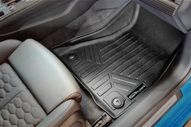 SMARTLINER Custom Fit All Weather Protection Black 2 Row Floor Liners Compatible With 2019-2024 Audi RS 5 (SA0313/B0313-N4)