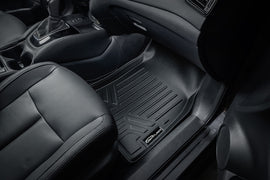 SMARTLINER Custom Fit Floor Mats 2 Row Liner Set Black Compatible With 2014-2020 Nissan Rogue (SA0151/B0151)