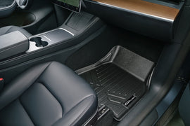 SMARTLINER All Weather Protection Custom Fit 2 Rows Floor Liners & Cargo Liner Behind 2nd Row Set Compatible With 2020-2023 Tesla Model Y (SA0529/B0529/D0715)
