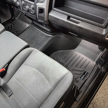 Load image into Gallery viewer, SMARTLINER Floor Mats 2 Row Liner Set Black Compatible With 2012-2022 RAM 1500 Quad Cab with 1st Row Bench Seat and Dual Floor Hooks (SA0319/B0048)