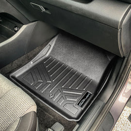 SMARTLINER Custom Fit All Weather Black 2 Row Floor Mat Liner Set Compatible With 2021-2023 Hyundai Santa Fe (SA0585/B0585)