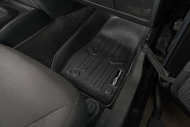 SMARTLINER Custom Floor Mats 1st Row Liner Set Black Compatible With 2014-2018 Jeep Wrangler 2 Door Model Only (SA0194/B0236)