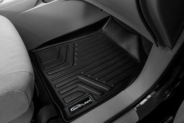 SMARTLINER Custom Fit Floor Mats 3 Row Liner Set Black Compatible With 2008-2013 Toyota Highlander Non Hybrid (SA0038/B0037/C0037)