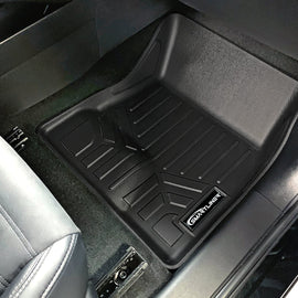 SMARTLINER Custom Fit All Weather Protection Black 2 Row Floor Liners & Cargo Liner behind the 2nd Row Seats Compatible With 2023-2025 Mitsubishi Outlander PHEV (SA0733/B0733/D0733)