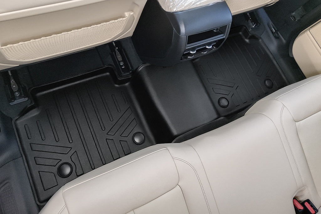 SMARTLINER All Weather Custom Fit Black 2nd Row Floor Mat Liner Set Compatible With 2022-2024 Jeep Grand Cherokee 4XE (SB0599-P)