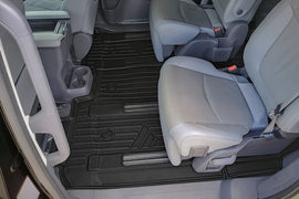 SMARTLINER All Weather Custom Fit Floor Mats Black 2nd & 3rd Row Liner Set Compatible With 2021-2023 Toyota Sienna with 2nd Row Bucket Seats (SB0576)