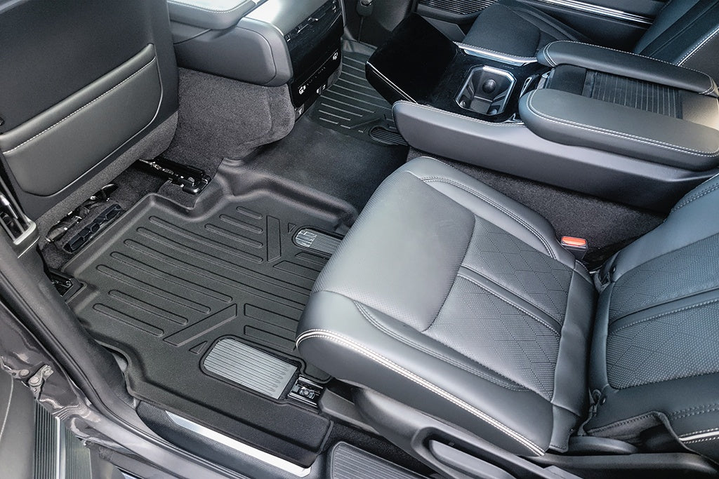 SMARTLINER All Weather Custom Fit Black 2nd Row Floor Mat Liner Set Compatible With 2022-2023 Jeep Grand Wagoneer (SB0589)