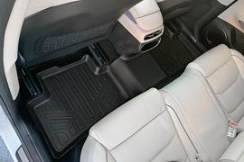 SMARTLINER All Weather Custom Fit Floor Mats 2nd Row Liner Black Compatible With 2022-2025 Genesis GV70 (SB0630)