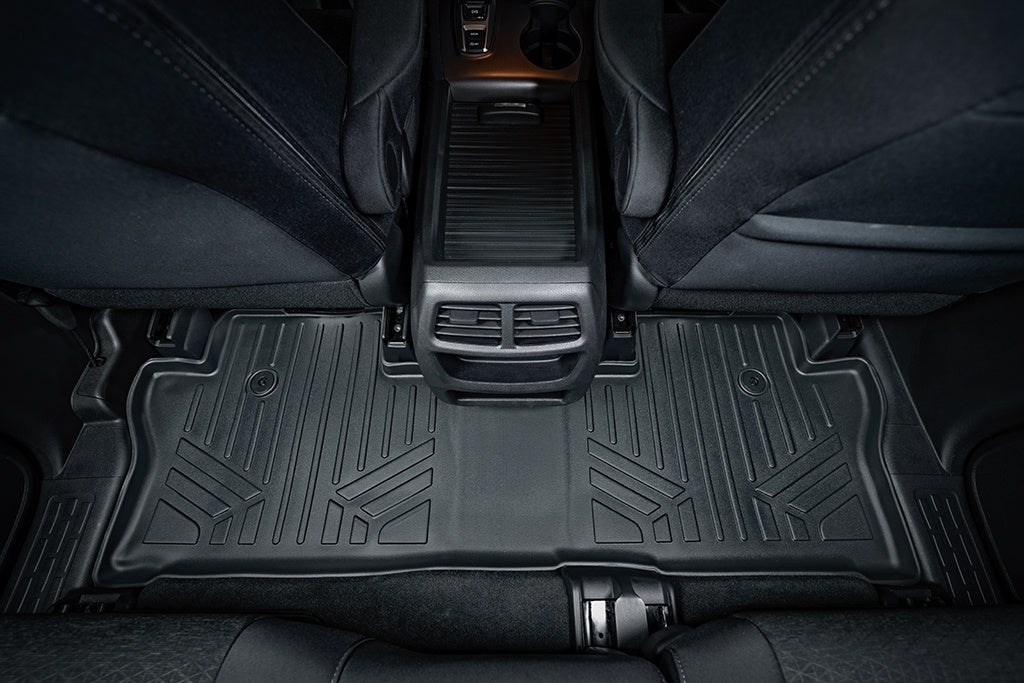 SMARTLINER Custom Fit Floor Mats 2nd Row Liner Black Compatible With 2019-2025 Honda Passport (SB0422)