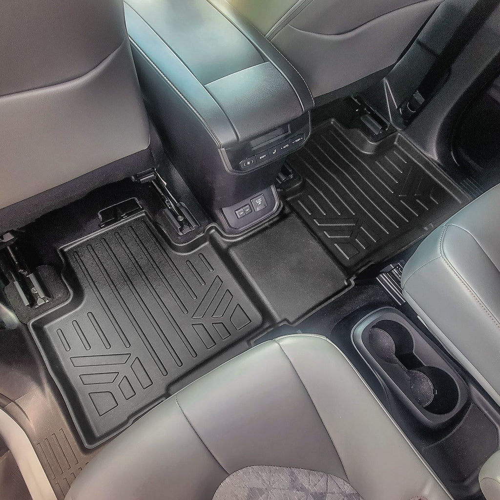 SMARTLINER 2 Row Floor Mats & Cargo Liner Behind 3rd Row Compatible With 2020-2022 Toyota Highlander (SA0500/B0522/E0500)