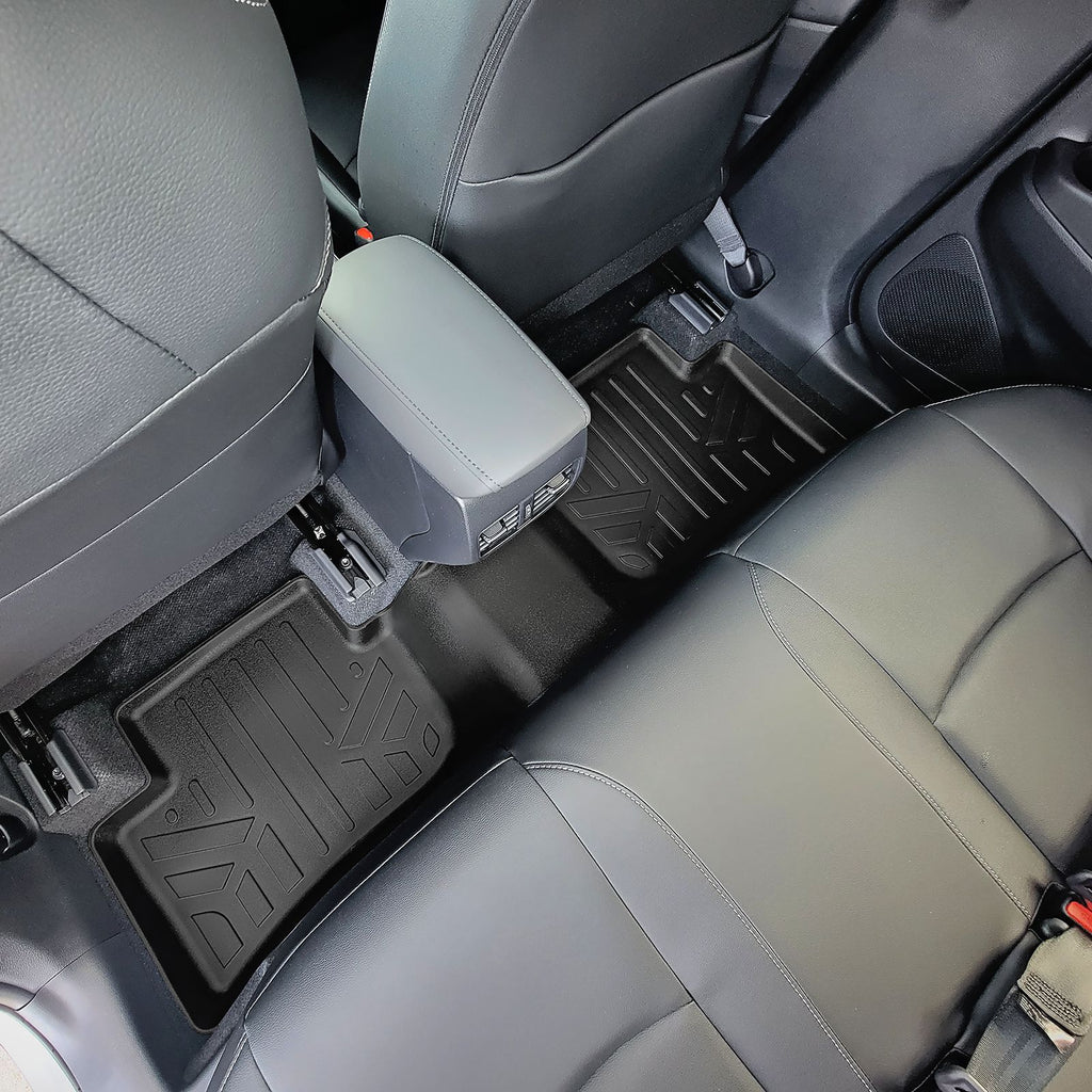 SMARTLINER Custom Fit All Weather 2nd Row Black Floor Mat Liners Compatible With 2022-2023 Toyota Corolla Cross (SB0732)