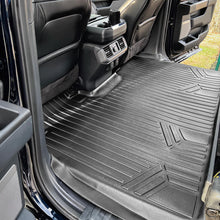 Load image into Gallery viewer, SMARTLINER Floor Mats 2 Rows &amp; Truck Bed Mat Liner Set Black Compatible With 2015-2025 Ford F-150 Super Crew Cab with 1st Row Bucket Seats &amp; 2nd Row Under Seat Storage (SA0167/B0624/K0167)