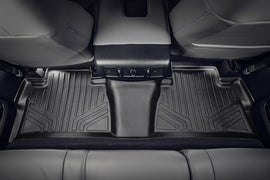 SMARTLINER Custom Fit Floor Mats 2nd Row Liner Black Compatible With 2014-2021 Toyota Tundra Double Cab or CrewMax Cab (SB0146)