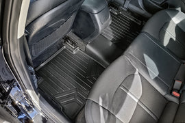 SMARTLINER Custom Fit Floor Mats 2nd Row Liner Black Compatible With 2015-2019 Hyundai Sonata / 2016-2019 Kia Optima (SB0218)