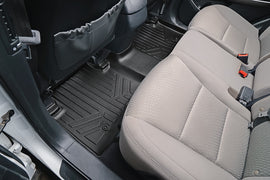 SMARTLINER Custom Fit Floor Mats 2nd Row Liner Black Compatible With 2013-2018 Hyundai Santa Fe / 2019 Santa Fe XL (SB0114)