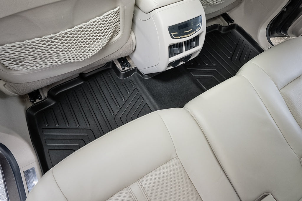 SMARTLINER Custom Fit All Weather Protection Black 2nd Row Liner Compatible With 2010-2016 Cadillac SRX (SB0087)