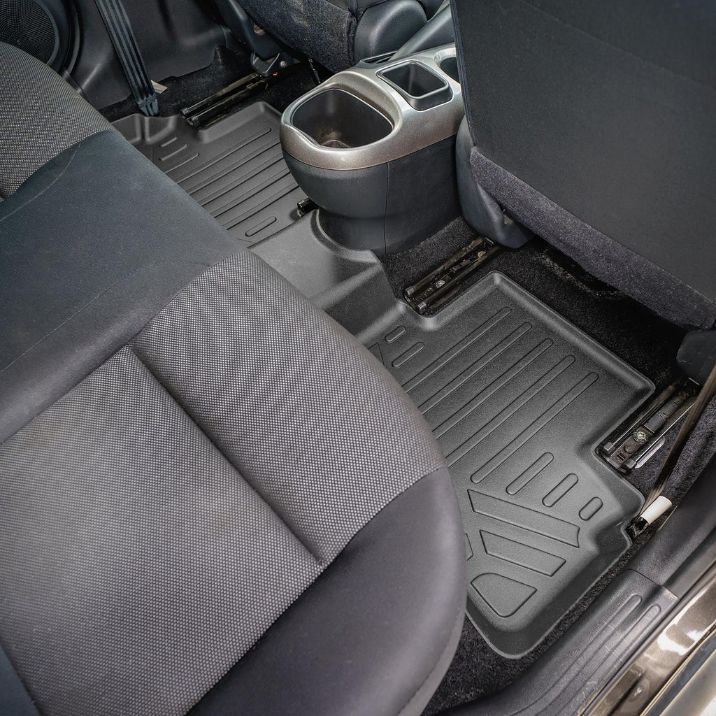 SMARTLINER Custom Fit All Weather Protection Black 2 Row Floor Liners Compatible With 2011-2017 Nissan Juke (SA0432/B0432)
