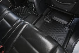 SMARTLINER All Weather Custom Fit Black 2nd Row Floor Mat Liner Set Compatible With 2022 Jeep Grand Cherokee WK (SB0071-P)
