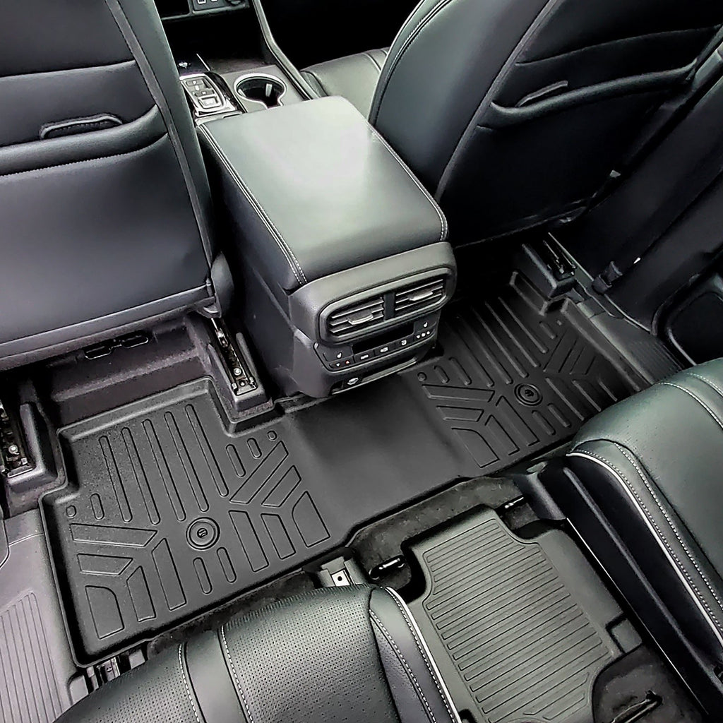 SMARTLINER Custom Fit All Weather Protection Black 2nd Row Liner Compatible With 2023-2025 Honda Pilot (SB0688)