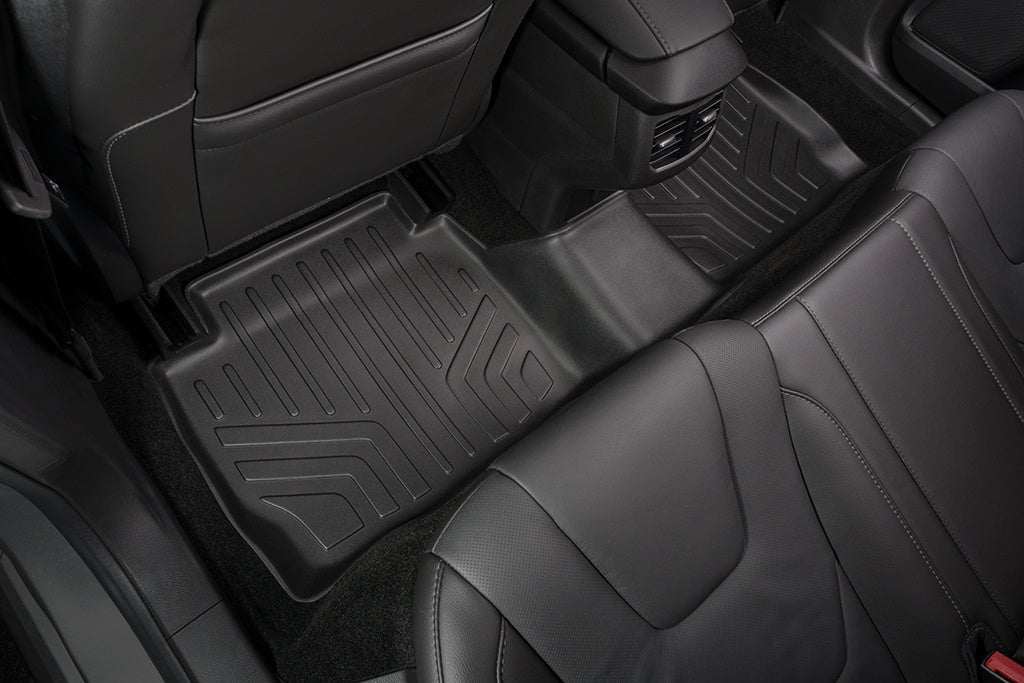 SMARTLINER Custom Fit Floor Mats 2 Row Liner Set Black Compatible With 2017-2020 Ford Fusion / 2017-2020 Lincoln MKZ (SA0260/B0133)