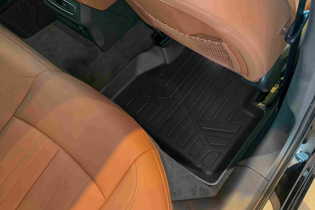 SMARTLINER Custom Fit All Weather Protection Black 2nd Row Liner Compatible With 2020-2025 Audi A6/S6 (SB0557)